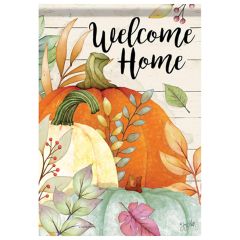Watercolor Pumpkins Large Flag