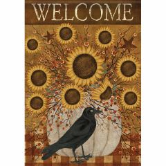 Pumpkin and Sunflowers Garden Flag