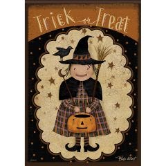 Primitive Witch Garden Flag