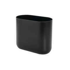 Cade Matte Black Oval Slim Trash Can