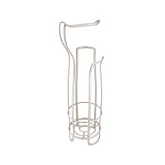 Satin Nickel Axis Free Standing Toilet Paper Holder
