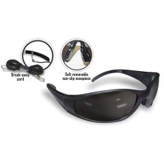 Black Polycard Small Wrap Around Safety Glasses