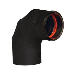 4" x 90 Degree Elbow Pellet Vent Black