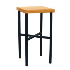 15.25" Wood & Metal Plant Stand