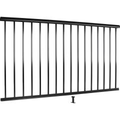 6' x 42" Black Welded Rail Panel