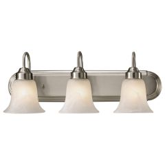 Brushed Nickel Stewart Twin Pack Vanity 3 Light