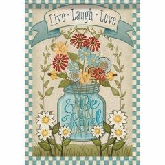 Garden Flag Mason Jar Floral
