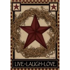Garden Flag Star Wreath