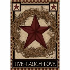 Large Flag Large Star Wreath