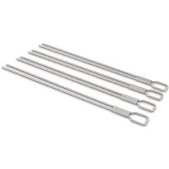 4 Piece Stainless Steel Dual Prong Skewer Set