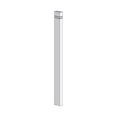 1.3/8" x 2.7/8" x 44.1/2" Oak Half Newel Post