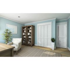 Porte pliante persienne en pin 1 3/8 x 30 x 80 po