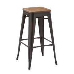 Antique Brown 30" High Bar Stool