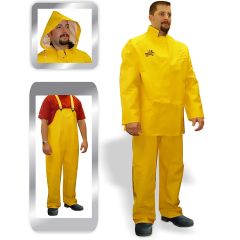 3 Piece Yellow PVC 35mm Rain Suit