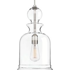 Staunton: 1 light Pendant, Cloche Shape Glass Shade