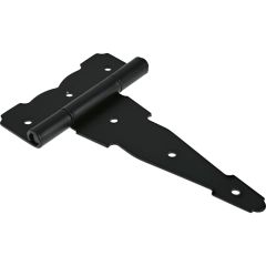 6" Black Ornamental T-Hinge Reversible
