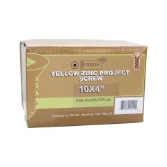 #10 x 4" Yellow Zinc Multipurpose Screw-1000/Pack