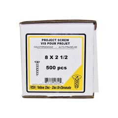#8 x 2-1/2" Multi-Purpose Project Screw-500/Pack