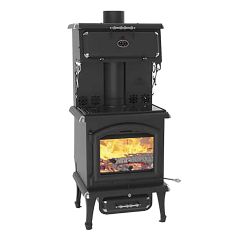 70,000 BTU Metallic Black Centauri Wood Cookstove