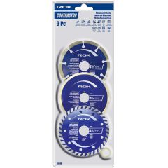 3Pc 4-1/2" Diamond Blade Set