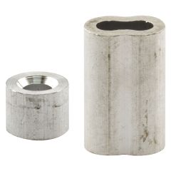 Ferrules & Stops, 1/4" Aluminum