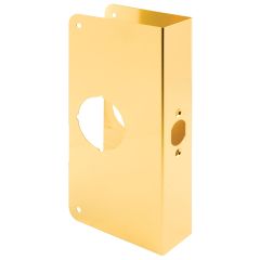 Door Reinforcer 1-3/4"T X 2-3/4"Bs 2-1/8"B Brass N/Recessed