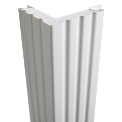 20' Snap-On Fluted Outside Corner Frost White