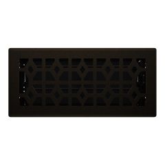 4" x 10" Black Iron Templar Floor Register