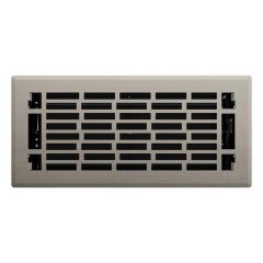 4" x 10" Brushed Nickel Geneva Floor Register