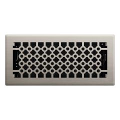 4" x 10" Brushed Nickel San Francisco Floor Register