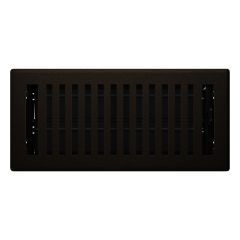 4" x 10" Black Iron Montezuma Floor Register