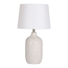 26" Ceramic Table Lamp White