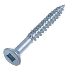 #8 x 1/2" Jar Square Flat Head Zinc Wood Screw-300/Pack