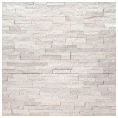 Arctic White Mini Ledger Panel Natural Marble Wall Tile