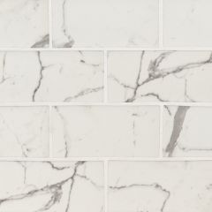 3"x6" Statuario Celano Glass Mosaic Tile 9.4 Sq-Ft/Box