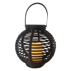 9"Bamboo LED Lantern