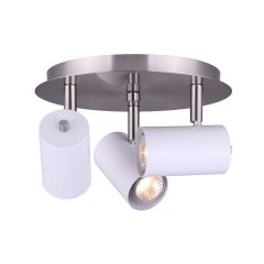 Kingston 3 Light Brushed Nickel And White Ceiling And Wall L