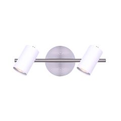 Kingston 2 Light Brushed Nickel And White Track Light