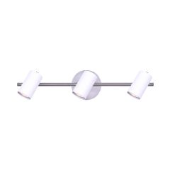 Kingston 3 Light Brushed Nickel And White Track Light