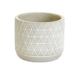 Medium Concrete Pot Triangle Pattern
