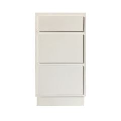 18 Inch 3 Drawer Bank - White Shaker
