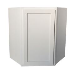 24 Inch Diagonal Wall Cabinet - White Shaker