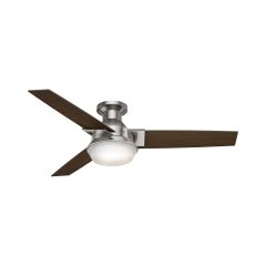 52" Morelli  Low Profile Ceiling Fan with LED Light Hunter