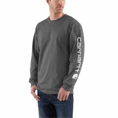 Signature Logo Long Sleeve Carbon Heather- M