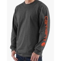Signature Logo Long Sleeve Carbon Heather- M