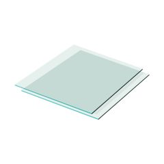35.5" x 51" 5MM Clear Tempered Glass For 42" Railing