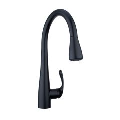 Devon Single Lever Pull Down Kitchen Faucet Black