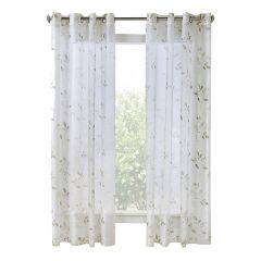 52" x 84" Victoria White Sheer Curtain