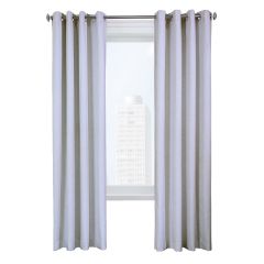 52" x 84" Suprema White Blackout Curtain