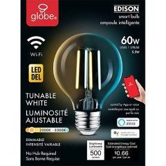 4.5 Watt G25 LED WiFi Dimmable Clear Filament Smart Bulb